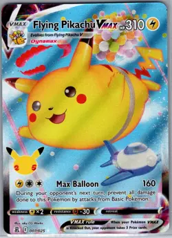 Flying Pikachu VMAX 007/025 Celebrations - Pokemon Card - NM - Image 1