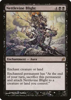Nettlevine Blight Lorwyn HEAVILY PLD Black Rare MAGIC GATHERING CARD ABUGames - Image 1
