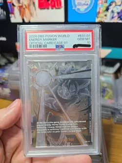 Dragon Ball Fusion World Card Case Son Goku Gold Energy Marker #E01-01 PSA 10 EN - Image 1