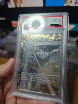 Dragon Ball Fusion World Card Case Son Goku Gold Energy Marker #E01-01 PSA 10 EN - Image 2