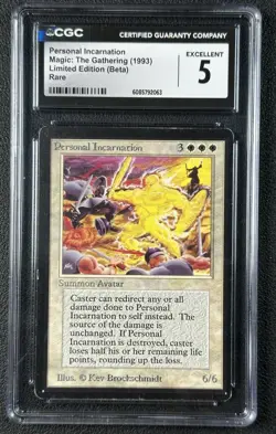 PERSONAL INCARNATION CGC 5 1993 MAGIC: THE GATHERING MTG BETA LIMITED RARE 2063 - Image 1