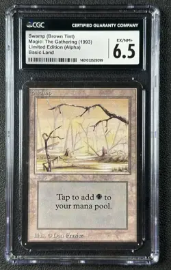 SWAMP BROWN TINT CGC 6.5 1993 MAGIC: THE GATHERING MTG ALPHA LIMITED EDITION 099 - Image 1