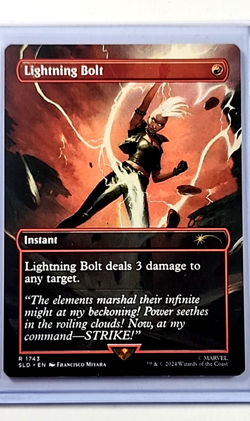 2024 MTG Magic the Gathering Secret Lair #1743 Lightning Bolt Storm X-Men Marvel - Image 1