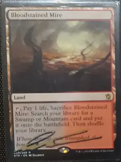 MTG BLOODSTAINED MIRE SHADOW SIGNED BY ARTIST - Image 1