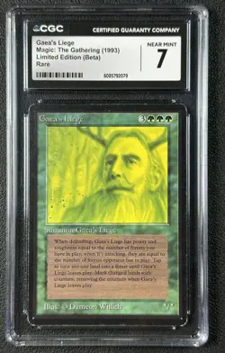 GAEA'S LIEGE CGC 7 1993 MAGIC: THE GATHERING MTG BETA LIMITED EDITION RARE 2079 - Image 1