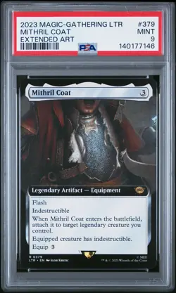 2023 MTG THE LORD OF THE RINGS: TALES OF MIDDLE-EARTH #379 MITHRIL COAT PSA 9 - Image 1