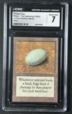 DINGUS EGG CGC 7 1993 MAGIC: THE GATHERING MTG BETA LIMITED EDITION RARE 2066 - Image 1