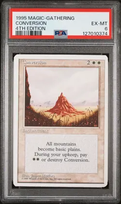 1995 MAGIC THE GATHERING 4TH EDITION CONVERSION PSA 6 - Image 1