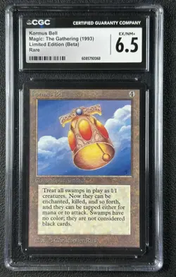 KORMUS BELL CGC 6.5 1993 MAGIC: THE GATHERING MTG BETA LIMITED EDITION RARE 2068 - Image 1