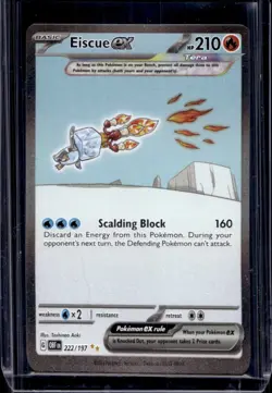 2023 Pokemon SV Obsidian Flames - OBF EN Eiscue ex #222/197 - Image 1