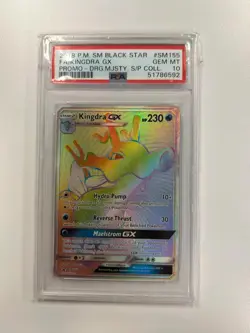 Pokemon PSA 10 Gem Mint SM Promo - Hyper Rare Kingdra GX SM155 - Image 1