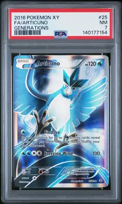 2016 POKEMON XY GENERATIONS #25 FULL ART/ARTICUNO PSA 7 - Image 1