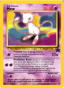 Pokemon TCG Mew Black Star Movie Promo Regular DMG - Image 1