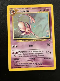Pokemon TCG Espeon 1/75 Neo Discovery Holo Excellent/Near Mint ! - Image 1