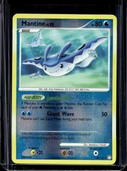 2007 Pokemon Diamond & Pearl Mysterious Treasures Mantine Reverse Holo #29/123 - Image 1