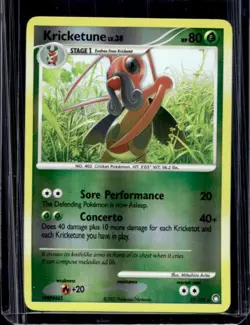 2007 Pokemon Diamond Pearl Mysterious Treasures Kricketune Reverse Holo #27/123 - Image 1