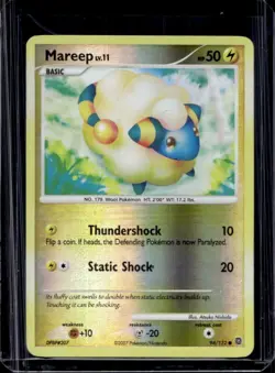 2007 Pokemon Diamond & Pearl Secret Wonders Mareep Reverse Holo #94/132 - Image 1