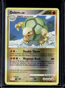 2007 Pokemon Diamond & Pearl Secret Wonders Golem Reverse Holo #29/132 - Image 1
