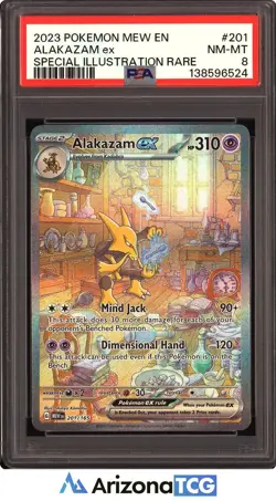 Pokemon 2023 Alakazam ex 201/165 Special Illustration Rare 151 PSA 8 - Image 1