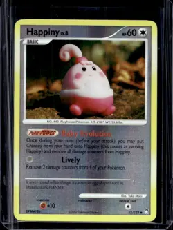 2007 Pokemon Diamond & Pearl Mysterious Treasures Happiny Reverse Holo #52/123 - Image 1
