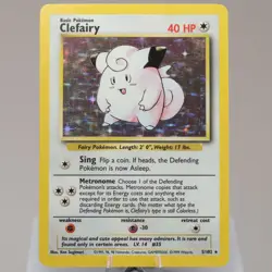 Pokemon TCG - Clefairy 5/102 Base Set Holo Rare WOTC 1999 - EXC/NM - Image 2
