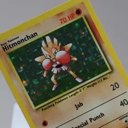 Pokemon TCG - Hitmonchan 7/102 Base Set Holo Rare WOTC 1999 - EXC/NM - Image 1