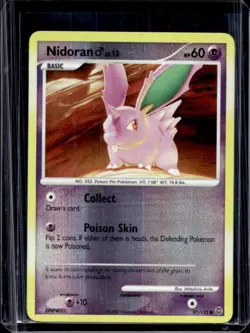 2007 Pokemon Diamond & Pearl Secret Wonders NidoranU Reverse Holo #97/132 - Image 1