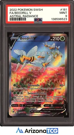 Pokemon 2022 Beedrill V 161/189 Alt Art Astral Radiance PSA 9 - Image 1