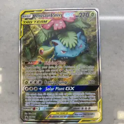 Venusaur and Snivy GX SM229 Pokemon Sun & Moon Tag Team Alt Art Promo HP - Image 1