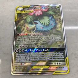 Venusaur and Snivy GX SM229 Pokemon Sun & Moon Tag Team Alt Art Promo HP - Image 2