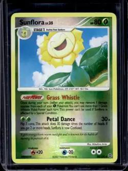2007 Pokemon Diamond & Pearl Secret Wonders Sunflora Reverse Holo #38/132 - Image 1
