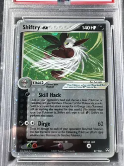2007 POKEMON EX POWER KEEPERS #97 SHIFTRY EX-HOLO PSA 8 - Image 2