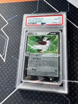 2007 POKEMON EX POWER KEEPERS #97 SHIFTRY EX-HOLO PSA 8 - Image 5