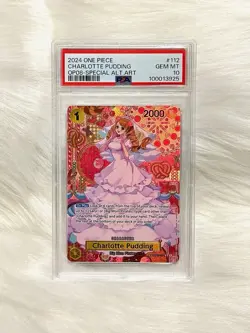PSA 10 Charlotte Pudding OP03-112 SP Alt Art Two Legends OP-08 ONE PIECE ENGLISH - Image 1
