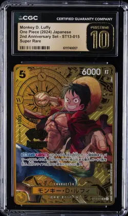 2024 ONE PIECE JPN 2ND ANNIV SET SUPER RARE MONKEY D. LUFFY CGC 10 PRISTINE - Image 1
