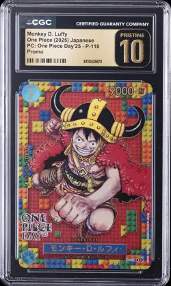 2025 ONE PIECE JPN PC: ONE PIECE DAY '25 PROMO MONKEY D. LUFFY CGC 10 PRISTINE - Image 1