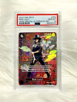 One Piece Awakening Of The New Era OP05 Rob Lucci Special Alt Art SP PSA 10 ENG - Image 1
