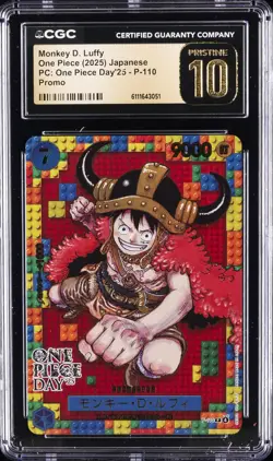 2025 ONE PIECE JPN PC: ONE PIECE DAY '25 PROMO MONKEY D. LUFFY CGC 10 PRISTINE - Image 1