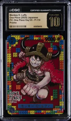 2025 ONE PIECE JPN PC: ONE PIECE DAY '25 PROMO MONKEY D. LUFFY CGC 10 PRISTINE - Image 1
