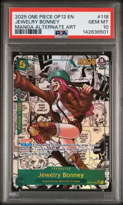 2025 ONE PIECE LEGACY OF THE MASTER MANGA ALT ART #118 JEWELRY BONNEY PSA 10 - Image 1