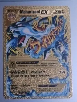 Pokemon Mega Charizard EX Card Wild Blaze 230 HP Gold Fan Art - Image 1