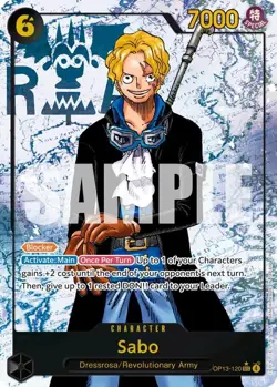 Sabo (120) (Parallel) OP13-120 English SEC Carrying On His Will One Piece Card - Image 1