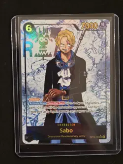 One Piece Carrying On His Will Sabo Parallel OP13-120 SEC* secret rare English - Image 1