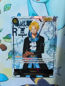 One Piece Sabo OP13-120 SEC Parallel ENGLISH Carrying On His Will in hand - Image 4