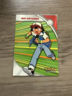 Topps Pokemon TV Animation blue logo Ash Ketchum Heroes & Villains Non-Holo #HV1 - Image 1