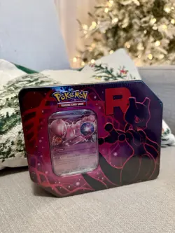 Pokemon TCG Destined Rivals Team Rocket Tin Mewtwo EX BRAND NEW SEALED IN HAND! - Image 1