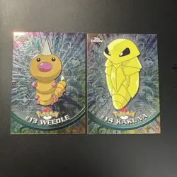 *VINTAGE* 2000 Topps Pokemon Chrome! Weedle, Kakuna, NM cards - Image 1