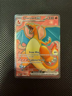2023 Pokemon Charizard ex Ultra Rare holo 183/165 SV 151 English Near Mint - Image 1