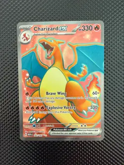 2023 Pokemon Charizard ex Ultra Rare holo 183/165 SV 151 English Near Mint - Image 1