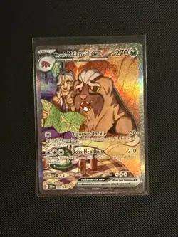 Pokemon TCG Arven's Mabosstiff EX #235/182 Sv10: Destined Rivals SAR - Image 1